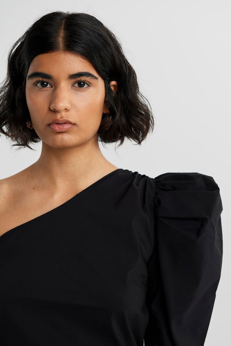 Jane one shoulder top - Black - Gina Tricot