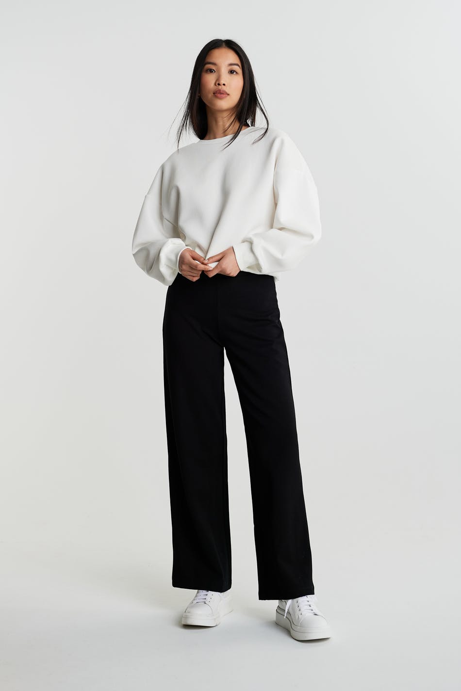 gina tricot flared trousers｜TikTok Search