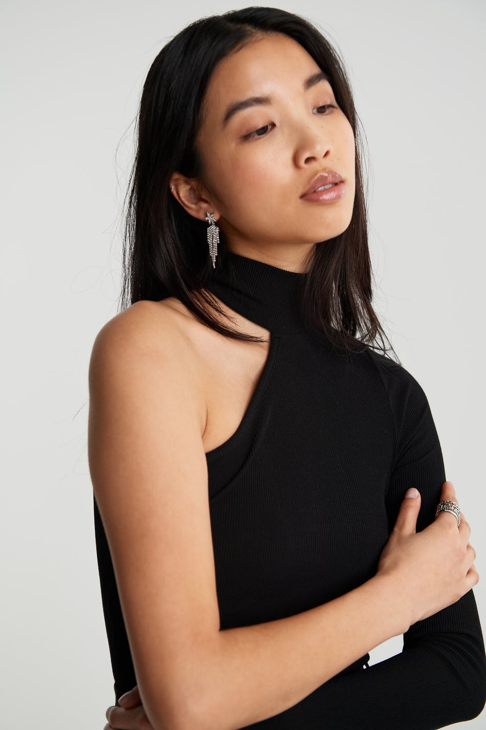 Tora one shoulder top - Black - Women - Gina Tricot