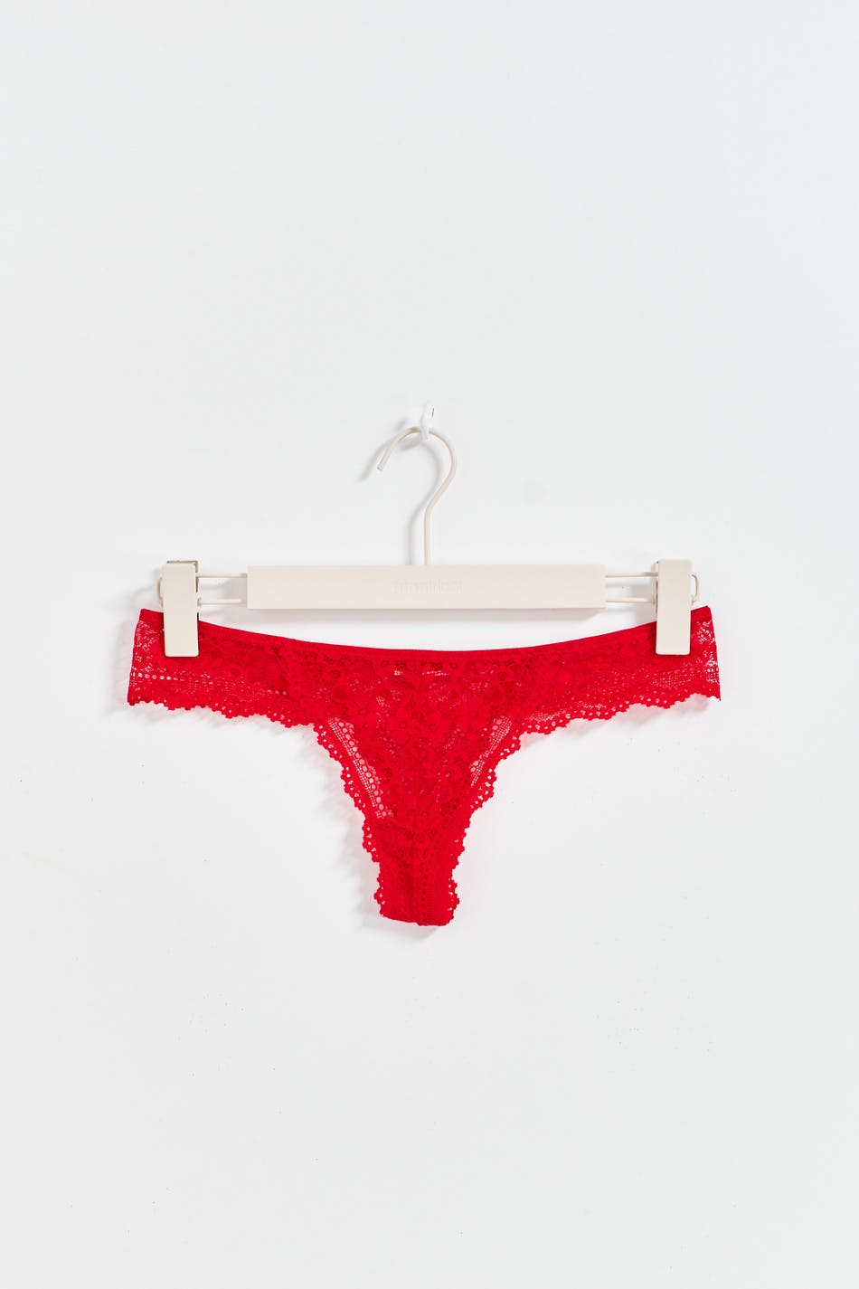 Lace thong - Red - Women - Gina Tricot