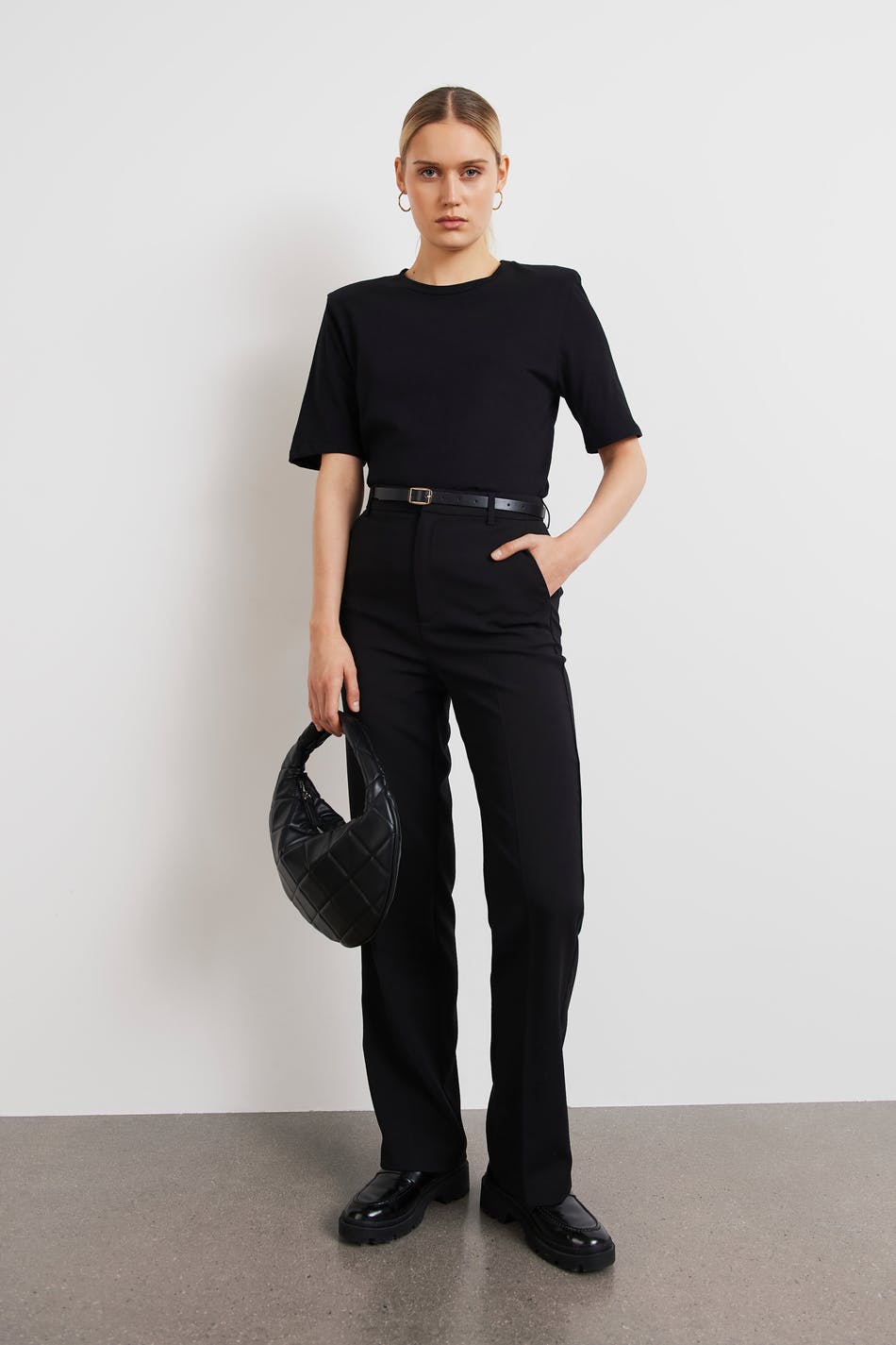 Gina Tricot Boot cut Trousers 'Kajsa' in Black | ABOUT YOU