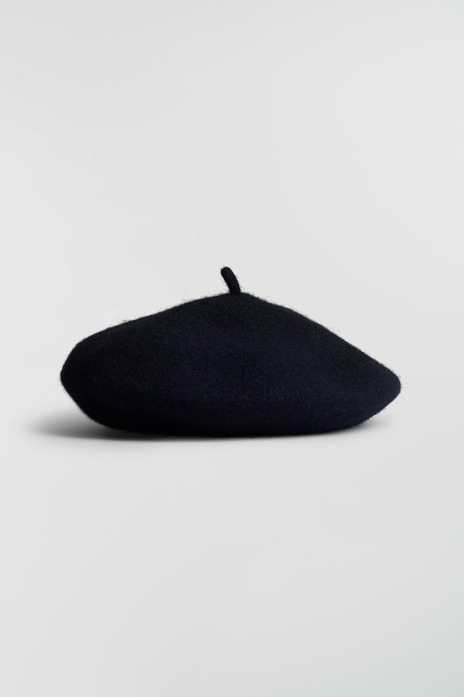 wool beret black