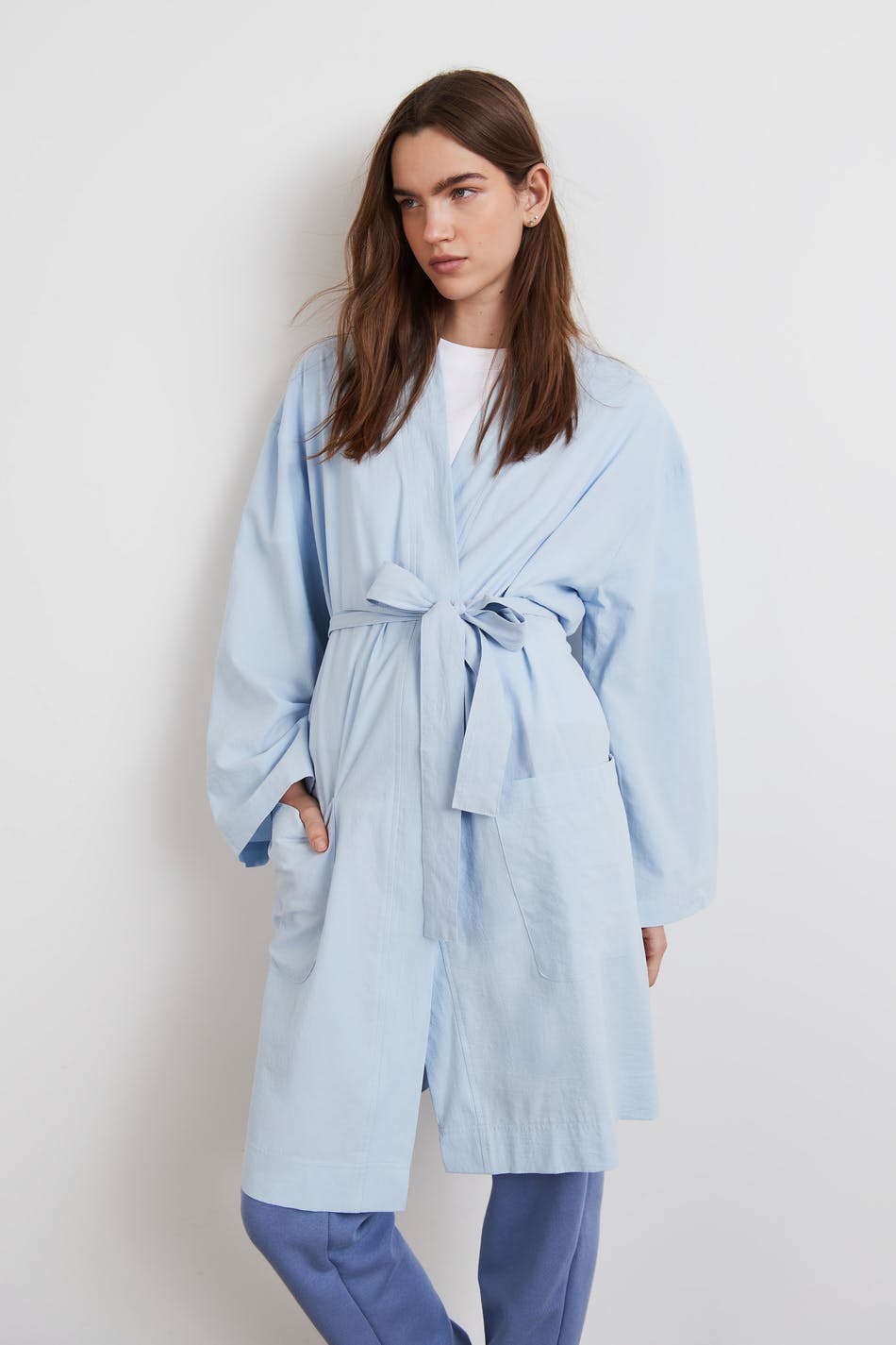 Gina Tricot - Gina Home Robe - Pyjamas - Blau - S/M - Damen
