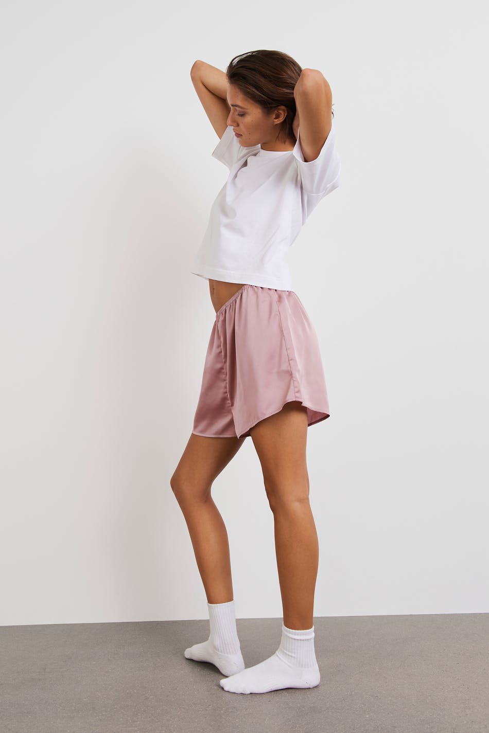 Gina Tricot - Nicole Lounge Shorts - Pyjamas - Rosa - L - Damen