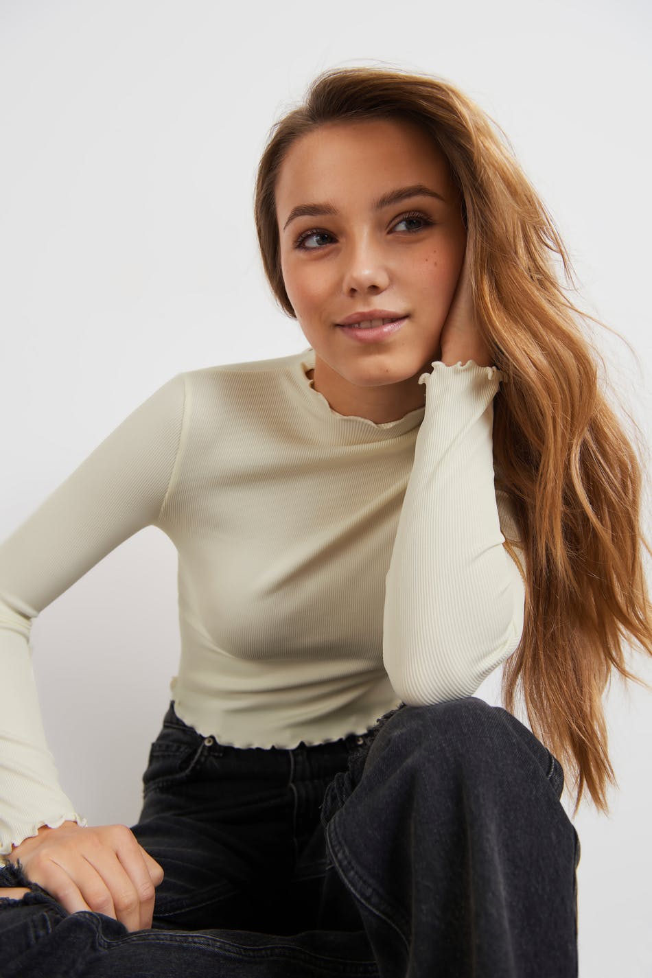 Frill sale turtleneck top