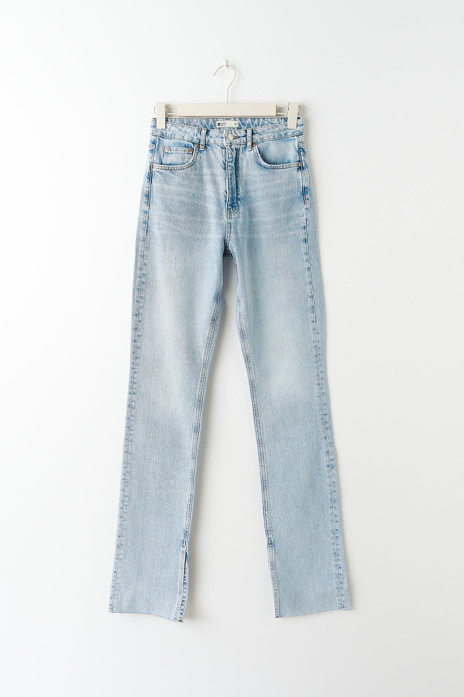 High waist tall slit jeans, Gina Tricot