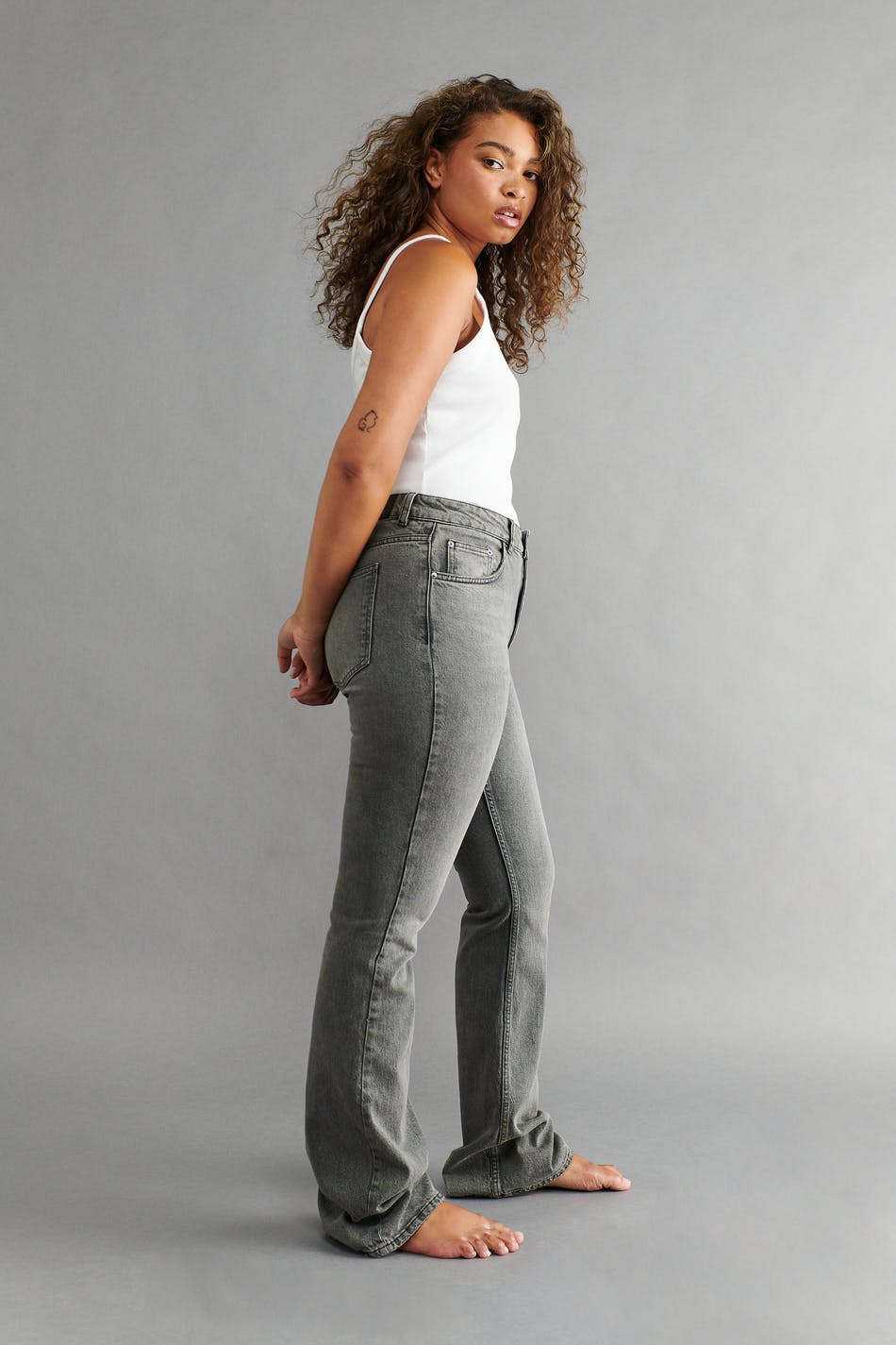 Full length flare jeans -