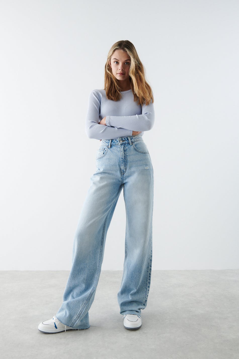 Wide full length jeans
