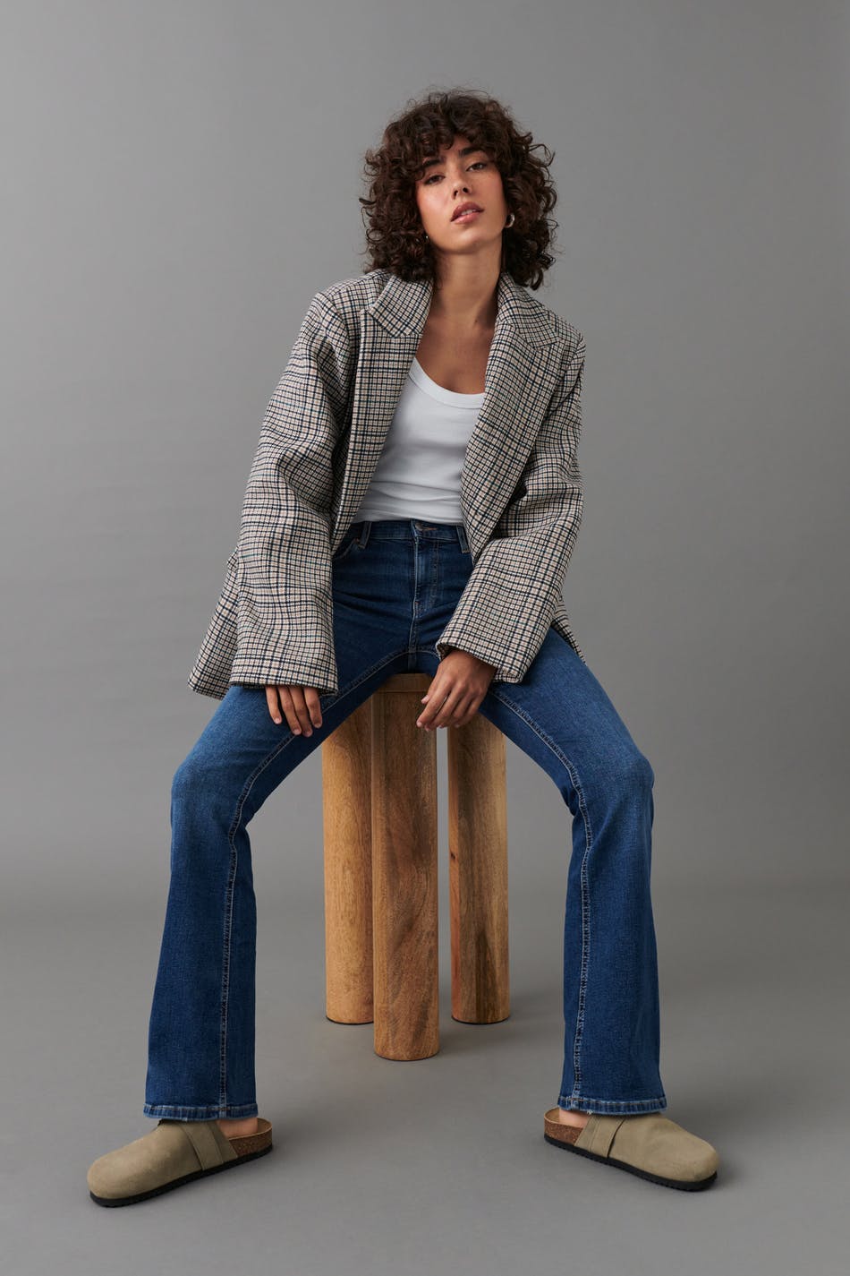 Low waist bootcut jeans - Blue - Women - Gina Tricot