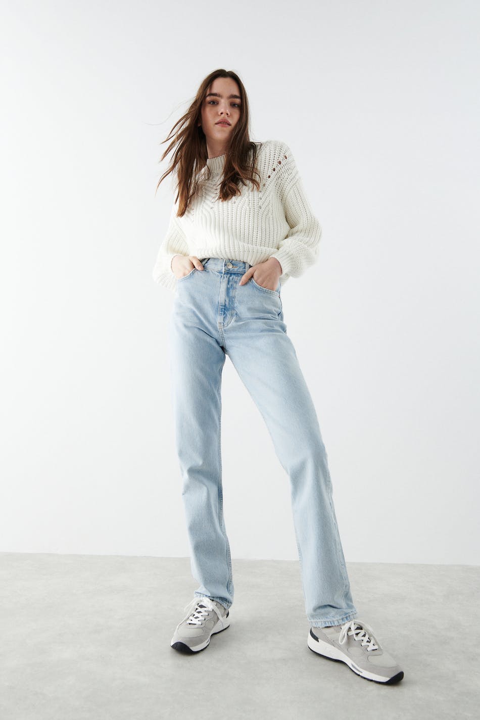 Straight slim jeans - Tricot