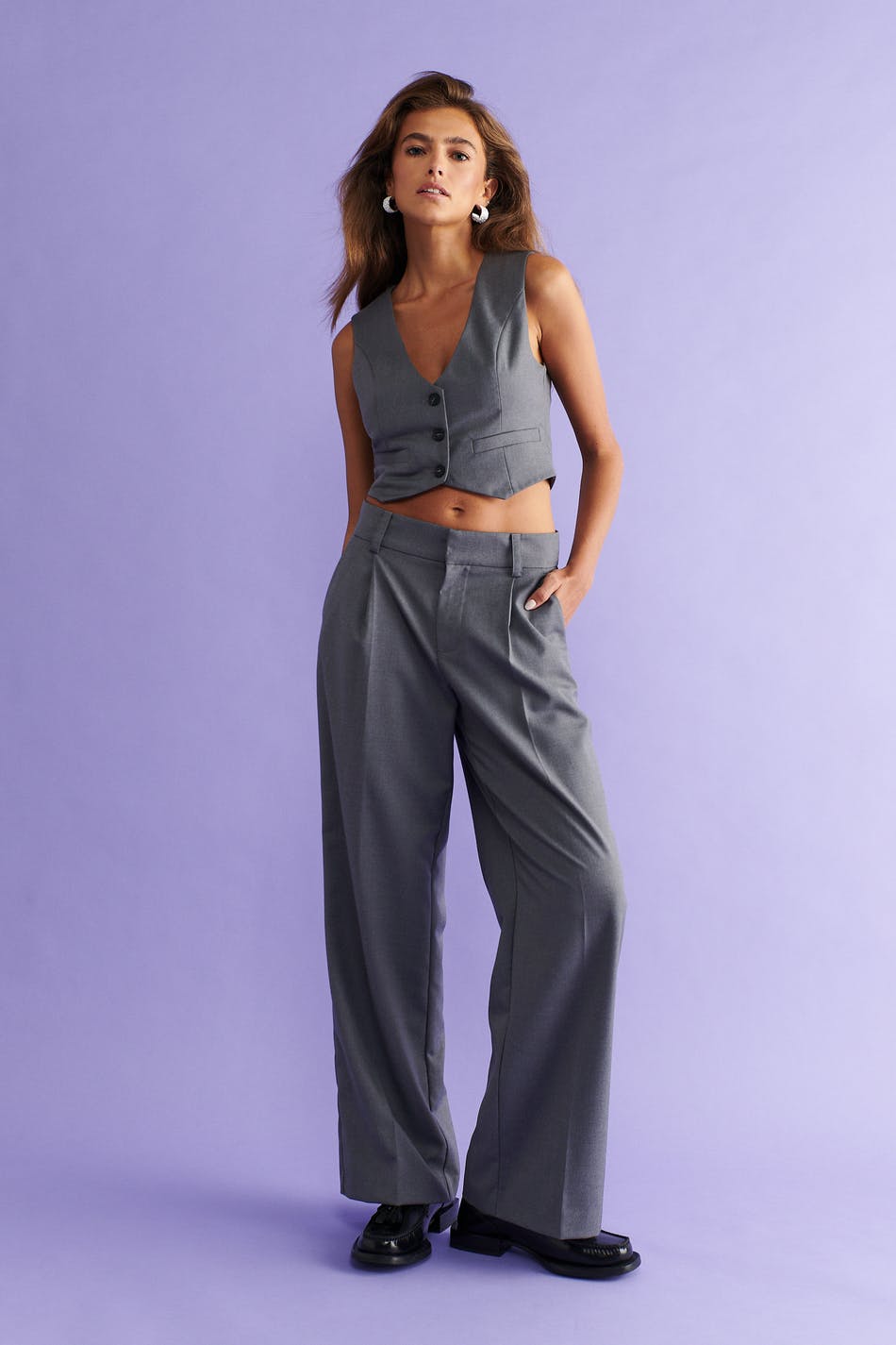 Low waist trousers - Tricot