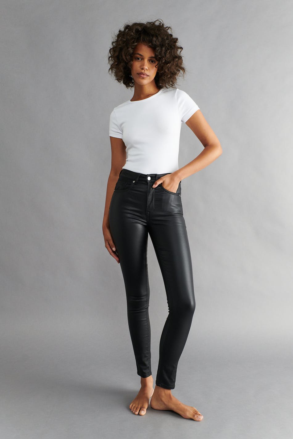 Coated Jeans, Black