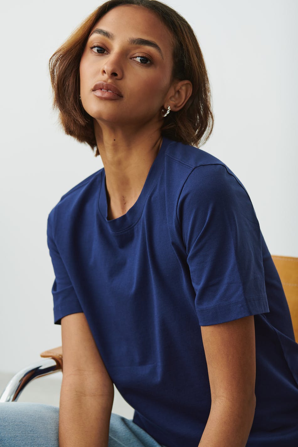 Gina Tricot - Basic original tee - t-shirts- Blue - S - Female