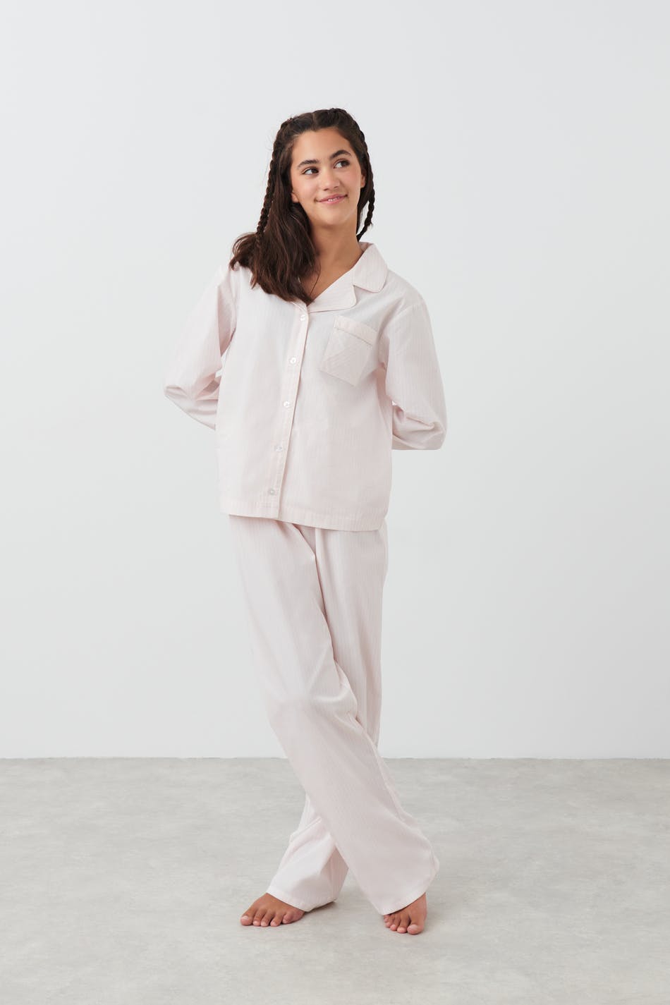 Gina Tricot - Y flannel pyjama trousers - young-homewear - Pink - 134/140 - Female