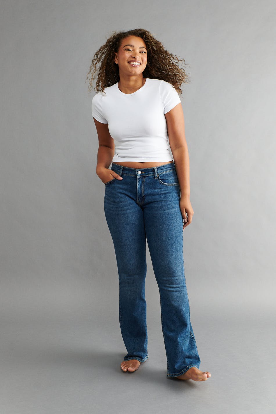 Low waist bootcut jeans, Gina Tricot
