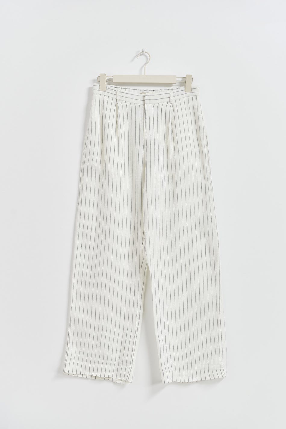 Linen trousers - White - Women - Gina Tricot