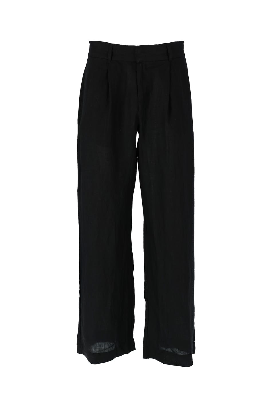 Läs mer om Gina Tricot - Petite linen trousers - linnebyxor - Black - XL - Female