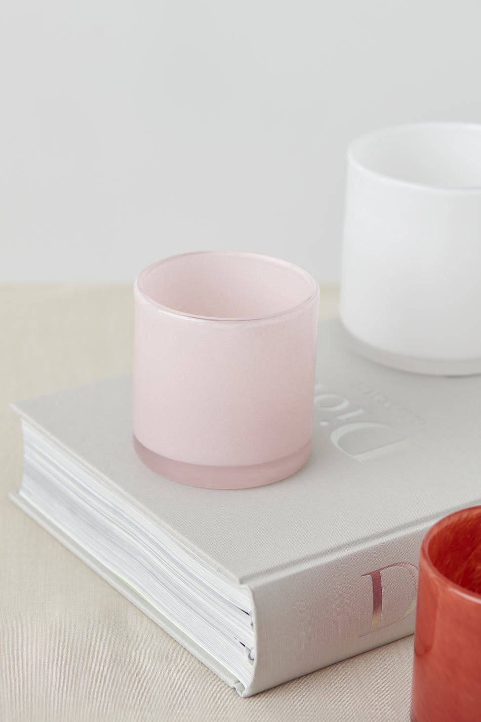 Gina Tricot - Glass s candle holder - Ljuslyktor & ljushållare - Pink - ONESIZE - Female