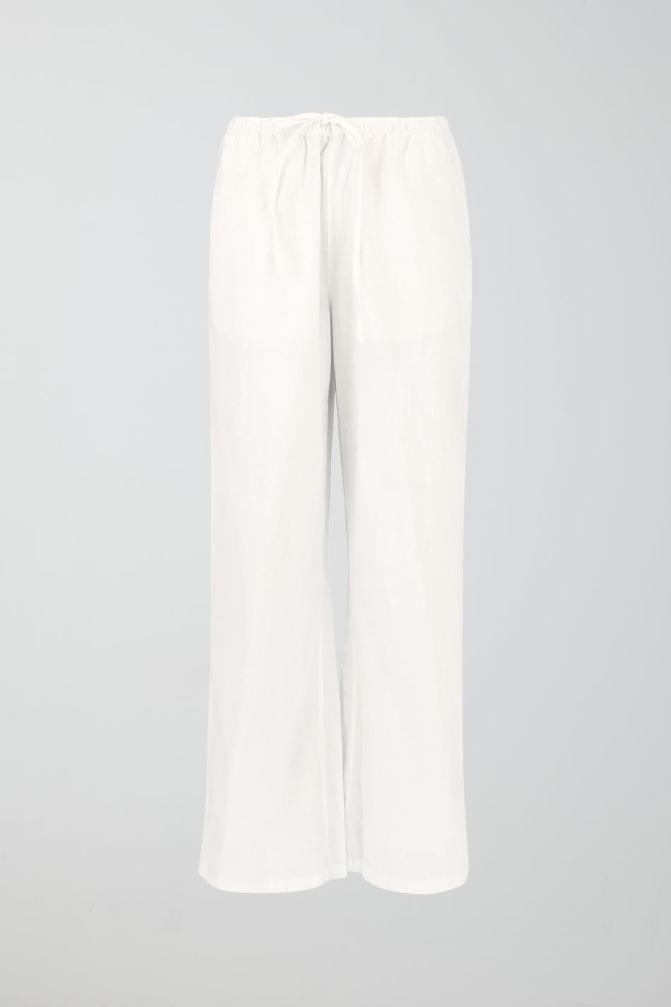 Linen blend trousers - Beige - Women - Gina Tricot