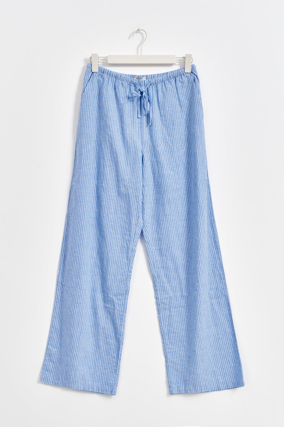 Gina Tricot - Tall linen blend trousers - hørbukser- Blue - L - Female