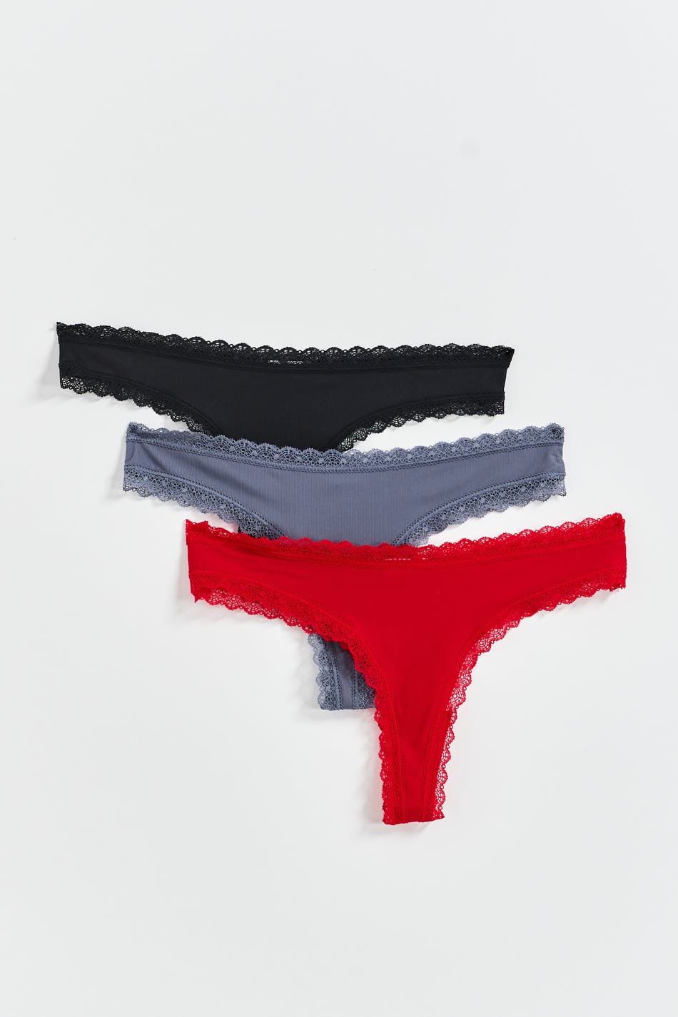 LELINTA 3 Set Women's Lace Thong Panties Sexy G-string Lace Thong Seamless  Panties Lingerie Womens Underwear, Black/White/Red 