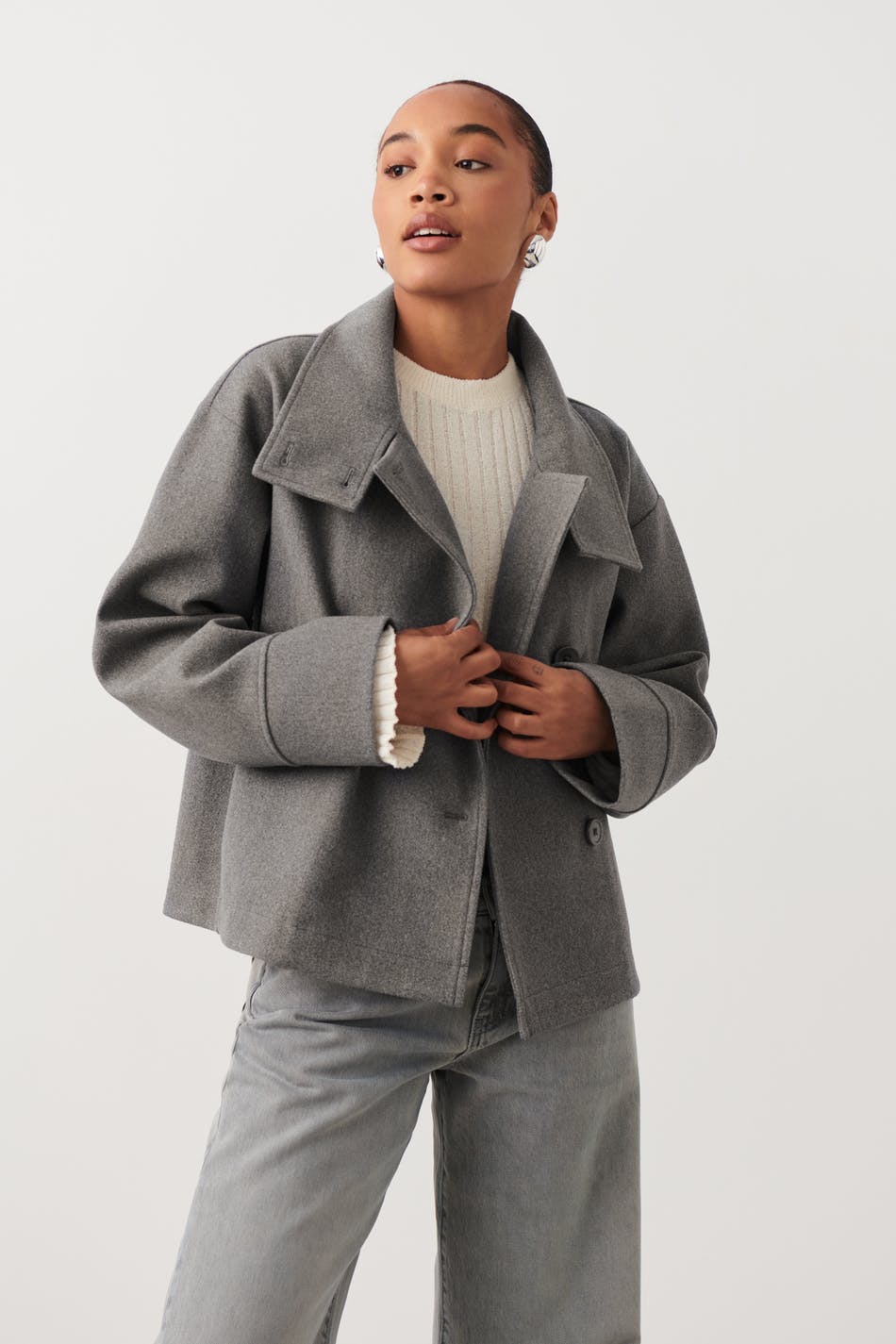 Buy Gina Tricot Faux Fur Jacket - Beige