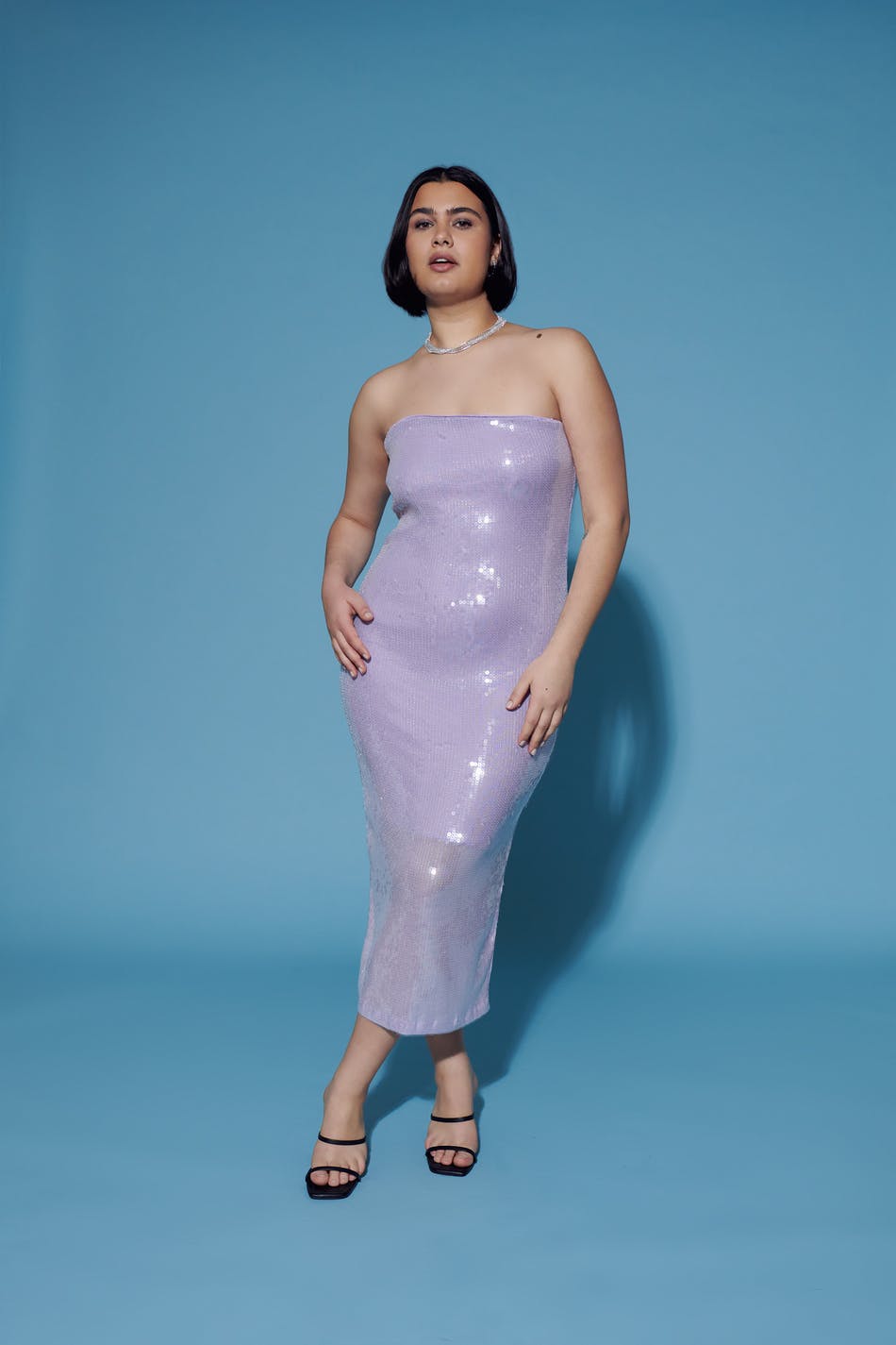 Läs mer om Gina Tricot - Sequin tube dress - paljettklänningar - Purple - XS - Female