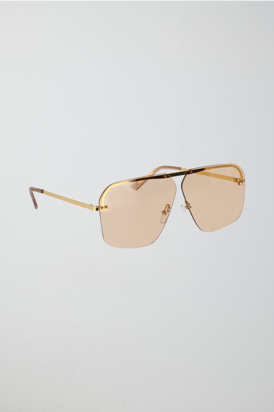 Gina Tricot - Aviator sunglasses - solglasögon - Brown - ONESIZE - Female