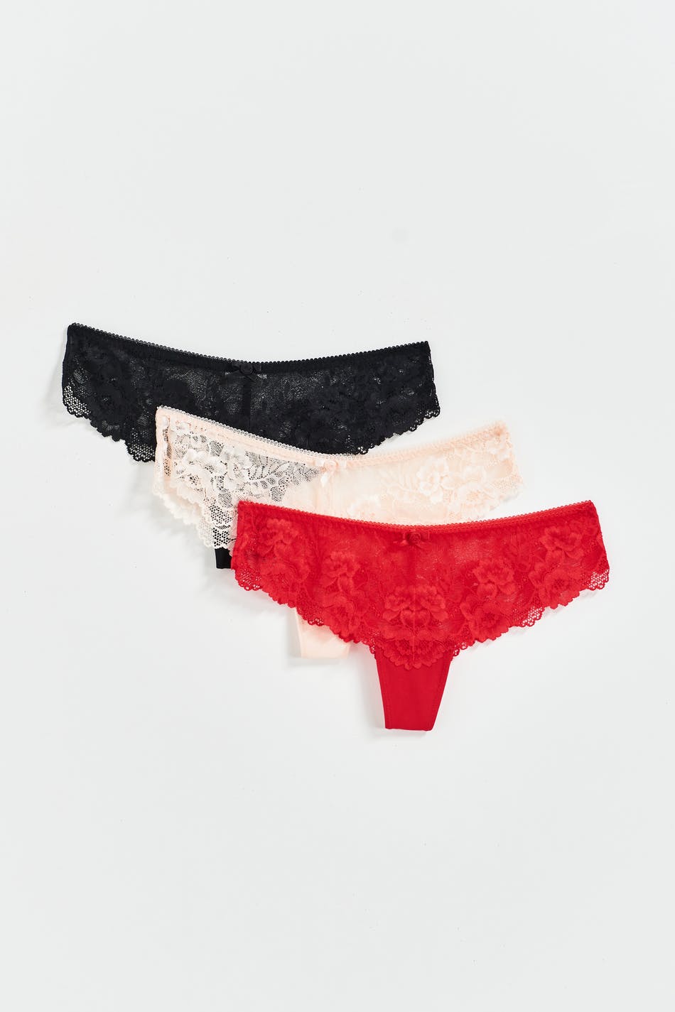 Lace thong - Red - Women - Gina Tricot