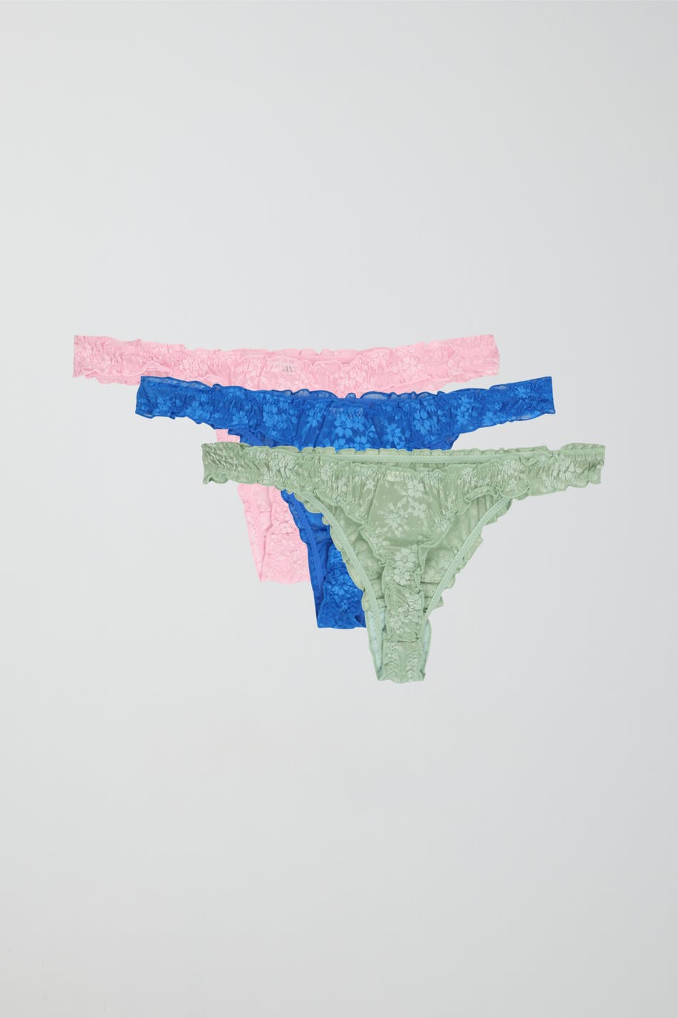 3-Pack of All Lace Thong Panties