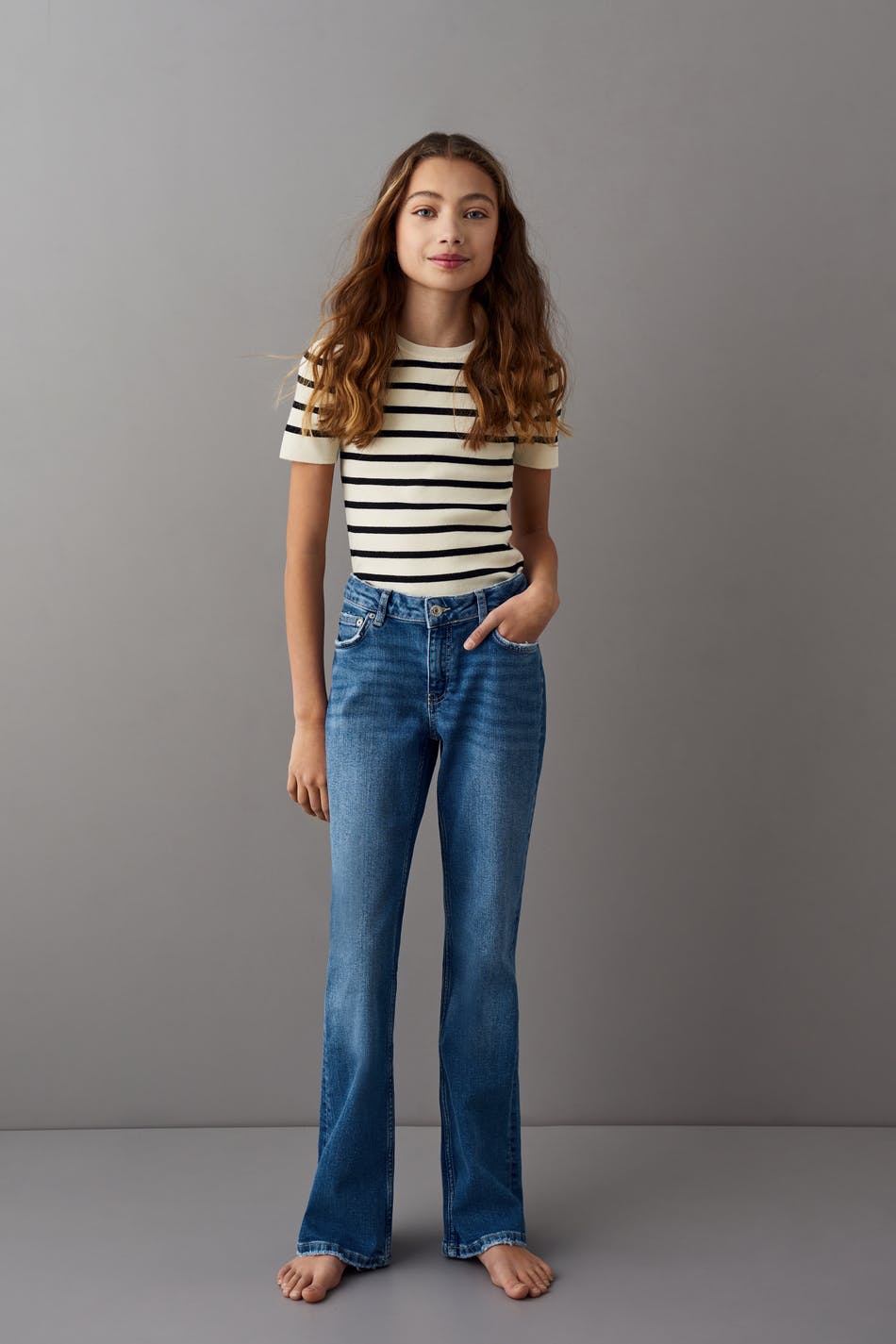 Bootcut jeans - Blue - Gina Tricot