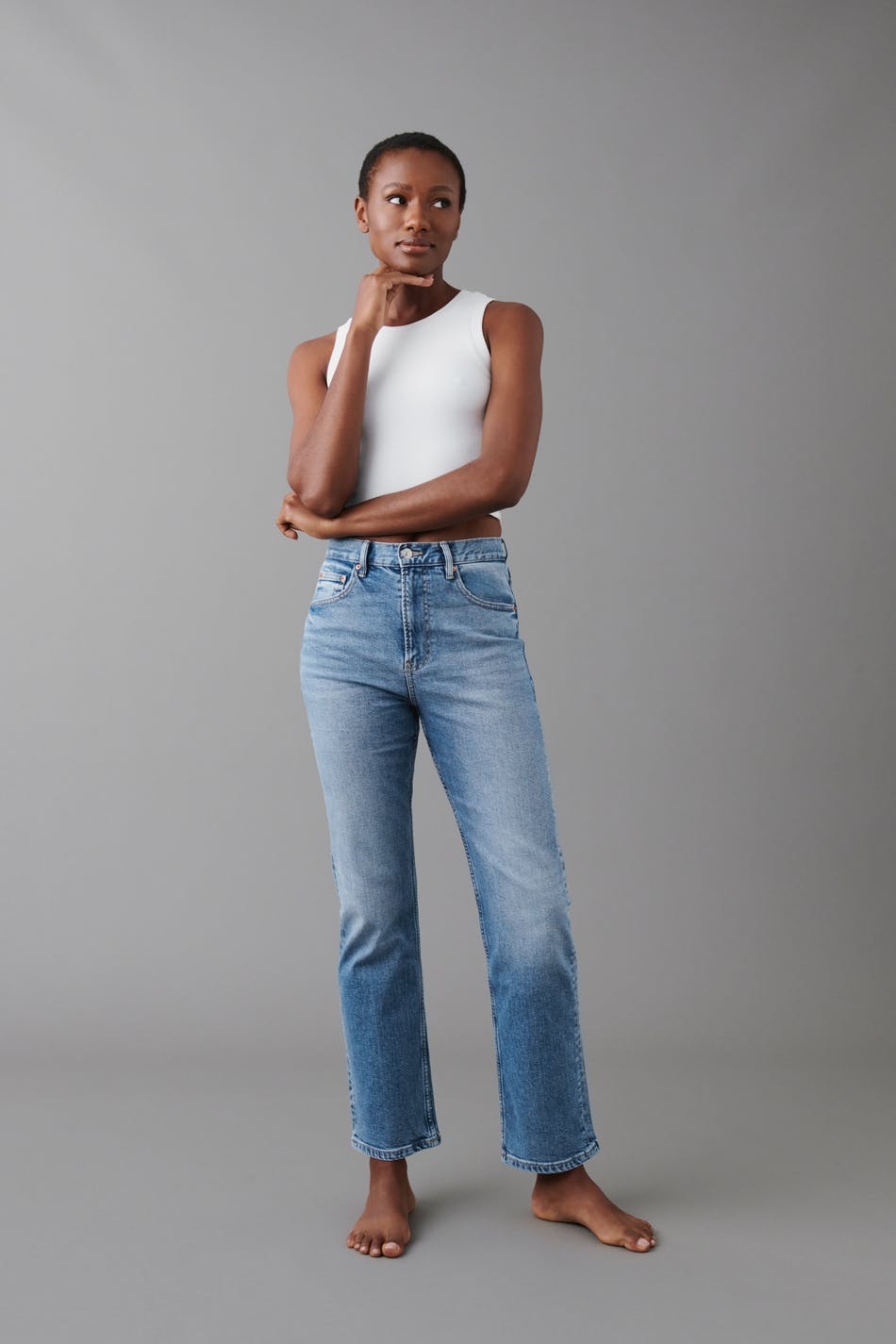 Läs mer om Gina Tricot - Super high jeans - back-to-blue - Blue - 32 - Female