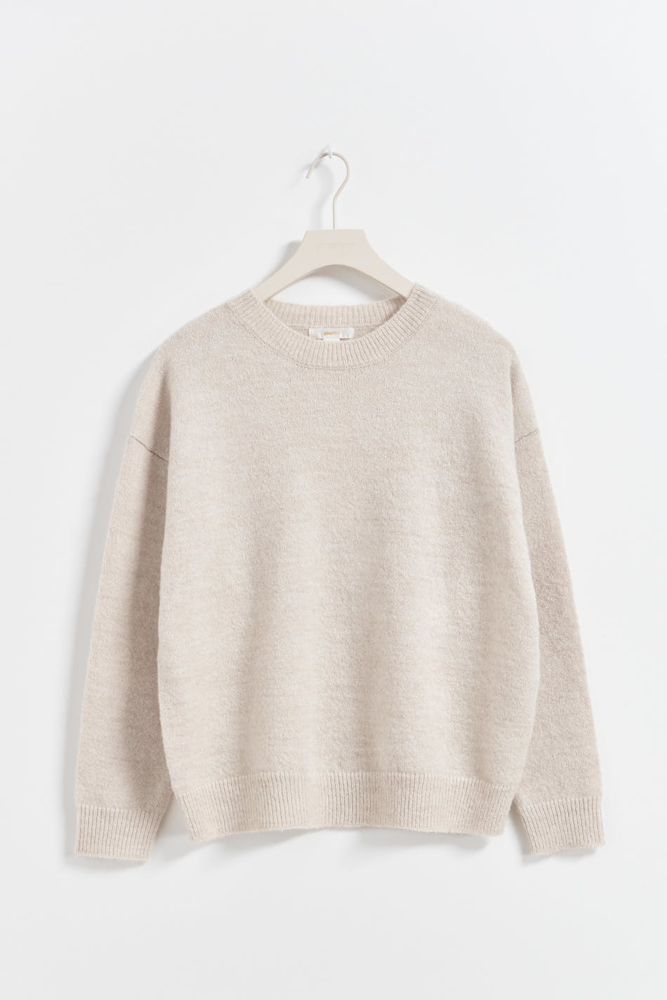 Gina Tricot - Y basic knitted sweater - stickade tröjor - Beige - 170 - Female