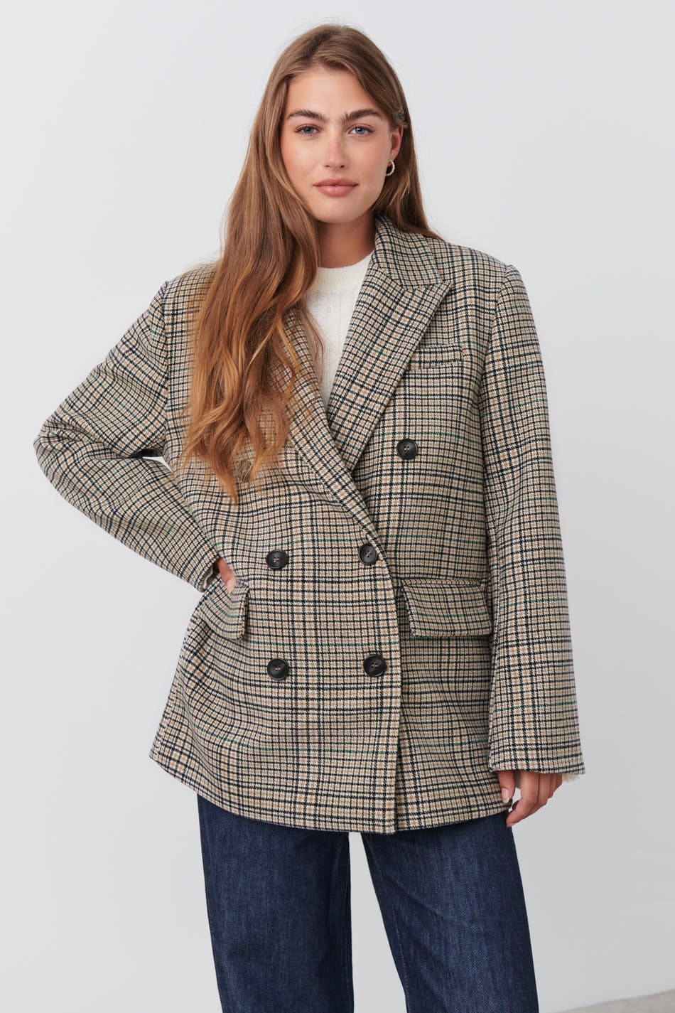 Läs mer om Gina Tricot - Blazer jacket - kavajer - Grey - L - Female