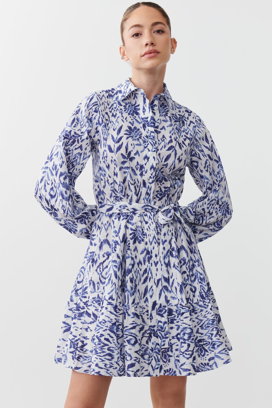 Shirt dress - Gina Tricot - hemdkleider - Blue - M - Female