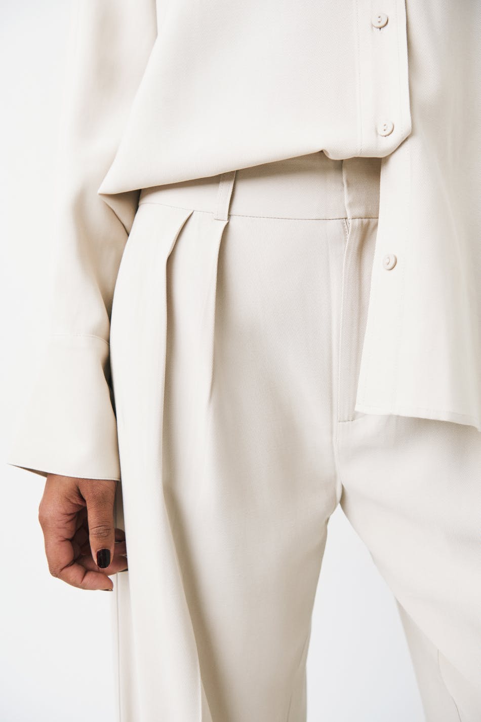 Trousers flannel beige - Blugiallo - Expressive Luxury official shop