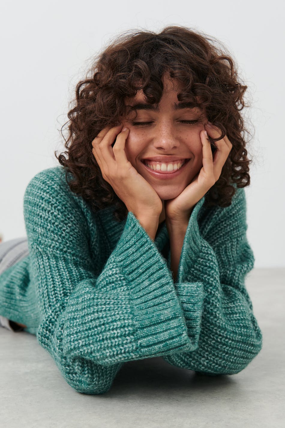 Läs mer om Gina Tricot - Knitted sweater - stickade tröjor - Green - XS - Female