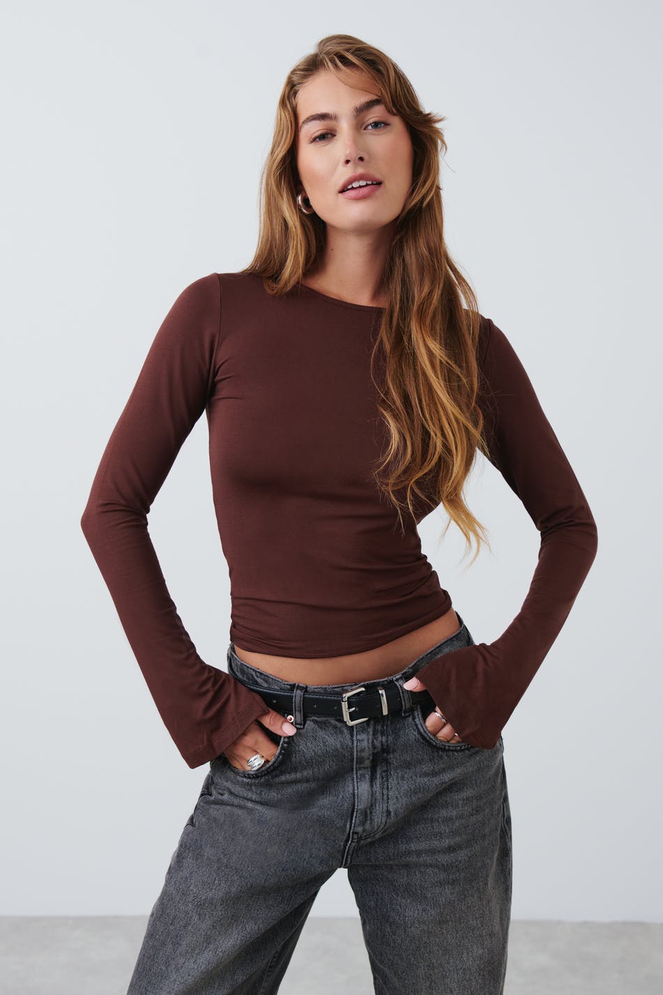 Soft neck top - Dame - Gina Tricot