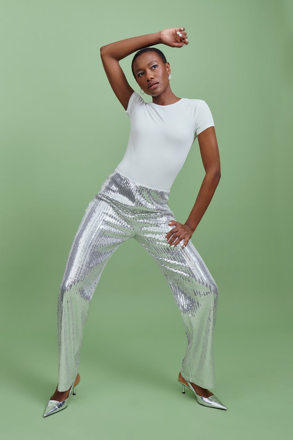 Buy Silver Sequin Pants Online In India  Etsy India