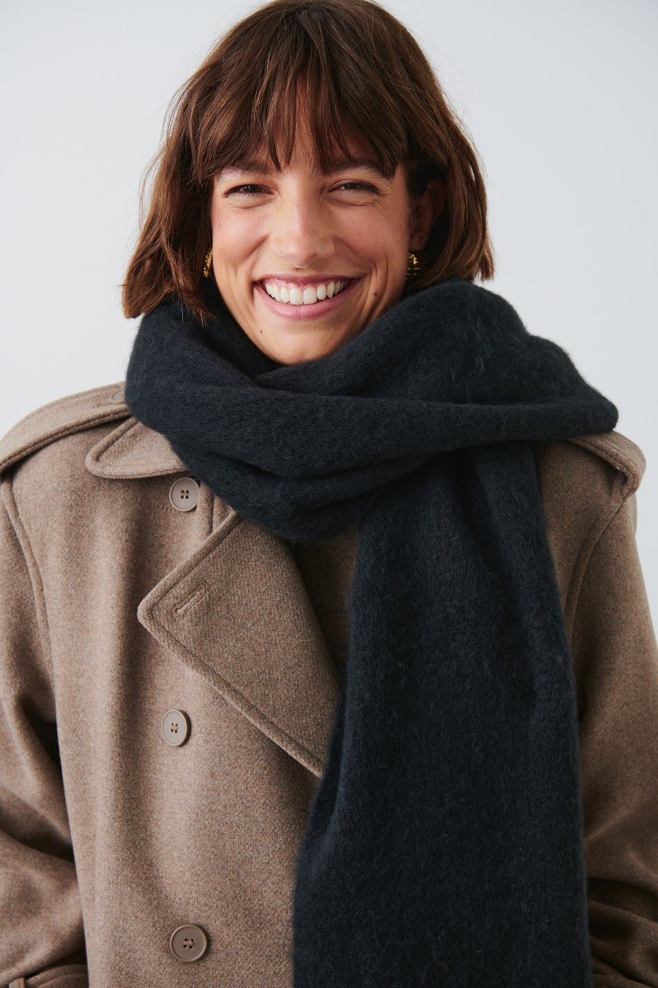 Läs mer om Gina Tricot - Soft chunky scarf - scarves & halsdukar - Black - ONESIZE - Female