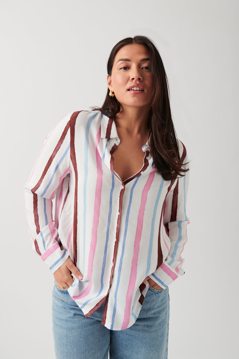 Lovisa linen shirt - Beige - Women - Gina Tricot