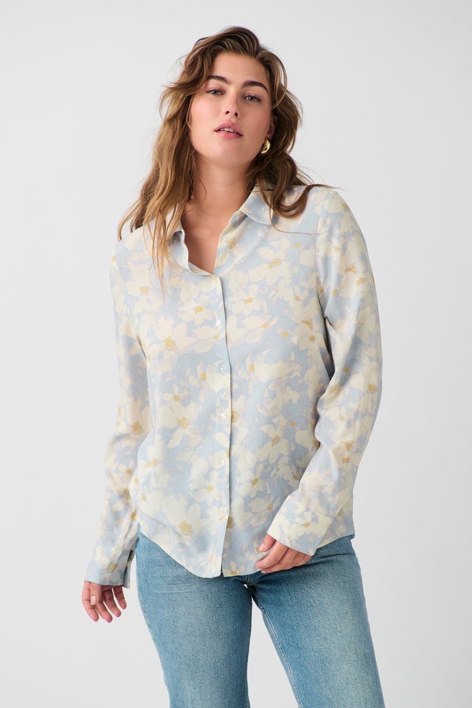 Gina Tricot - Viscose shirt - skjortor - Yellow - L - Female