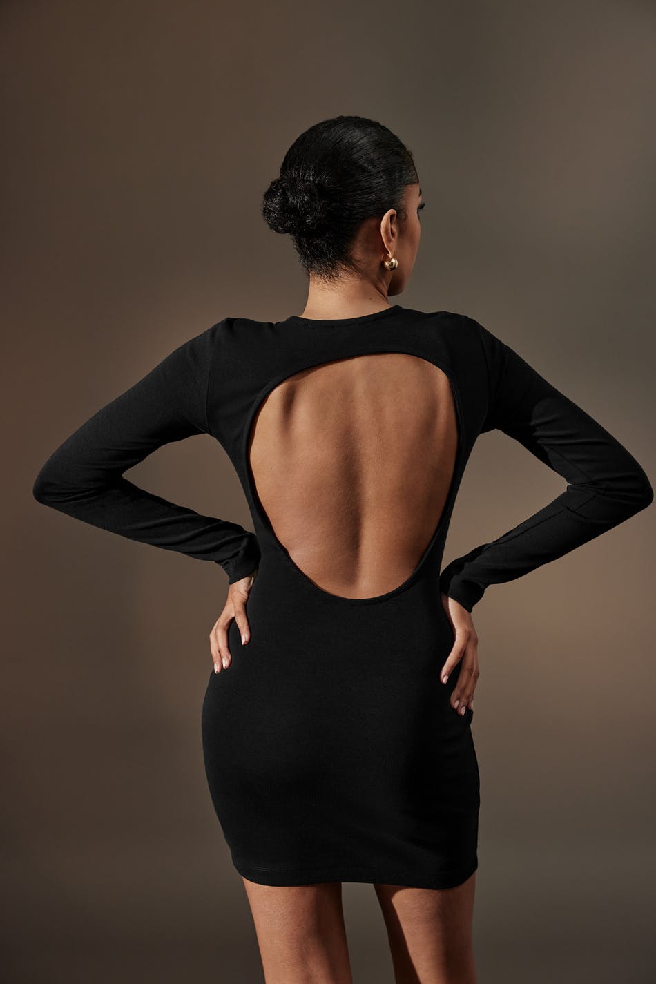 Mini open back dress - Black - Women - Gina Tricot