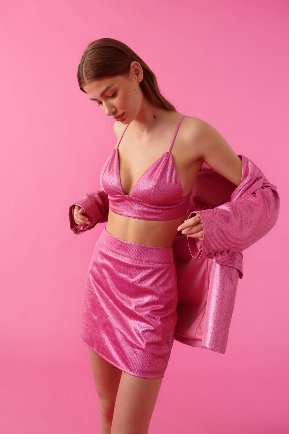 Läs mer om Gina Tricot - Pink bralette top - linnen - Pink - 42 - Female