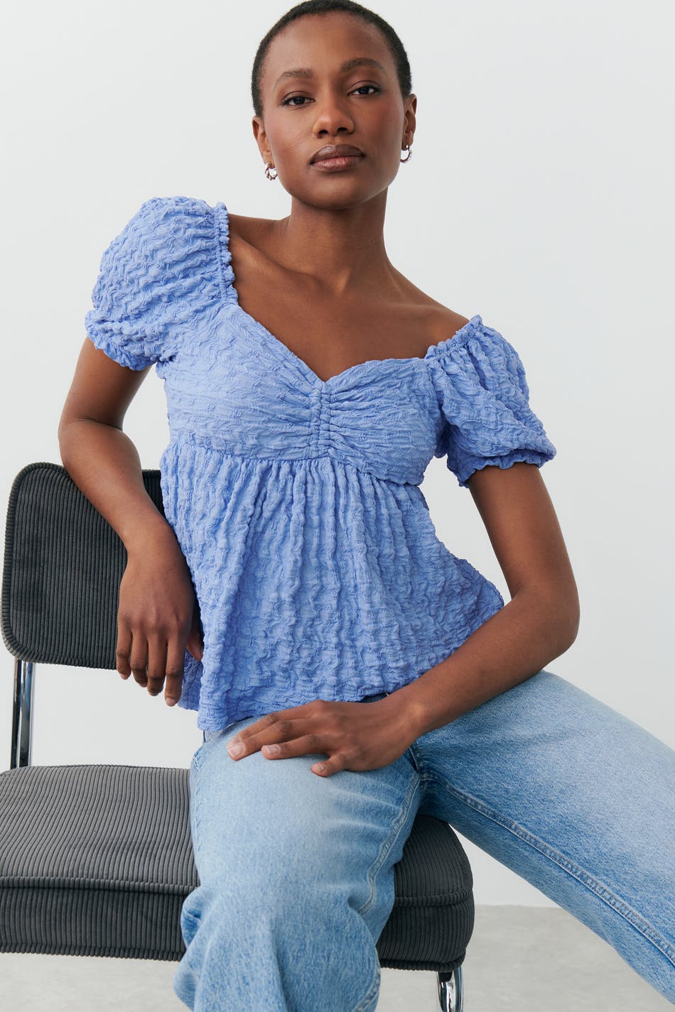 Cute puff sleeve top - Gina Tricot