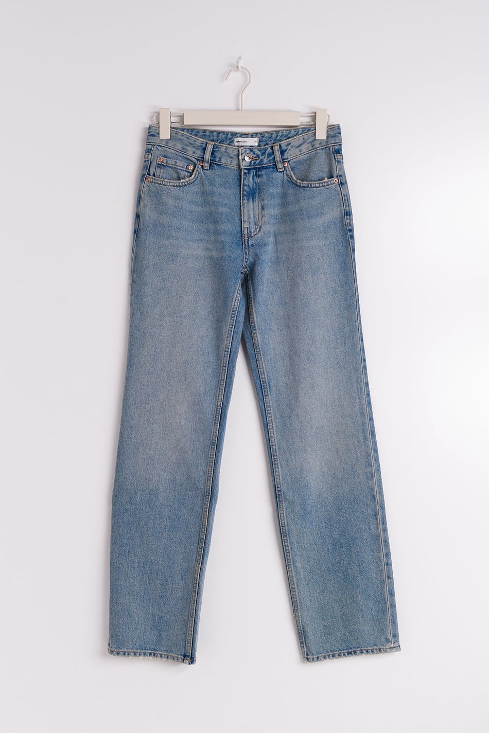 Gina Tricot - Low straight tall jeans - low waist jeans - Blue - 38 - Female