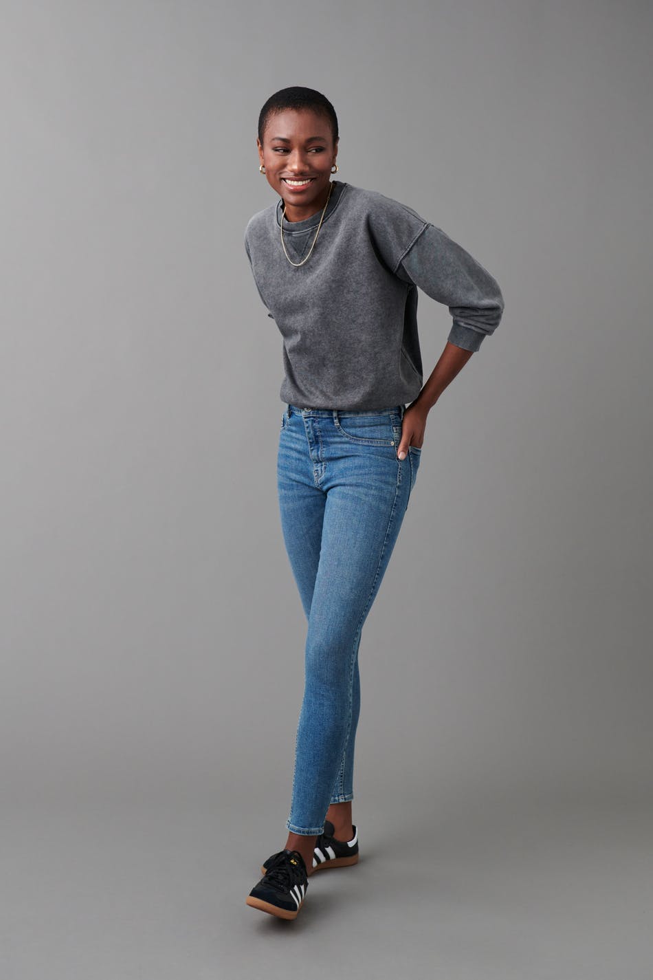  Gina Tricot- Molly high waist jeans - Highwaist Jeans- Blue - S- Female