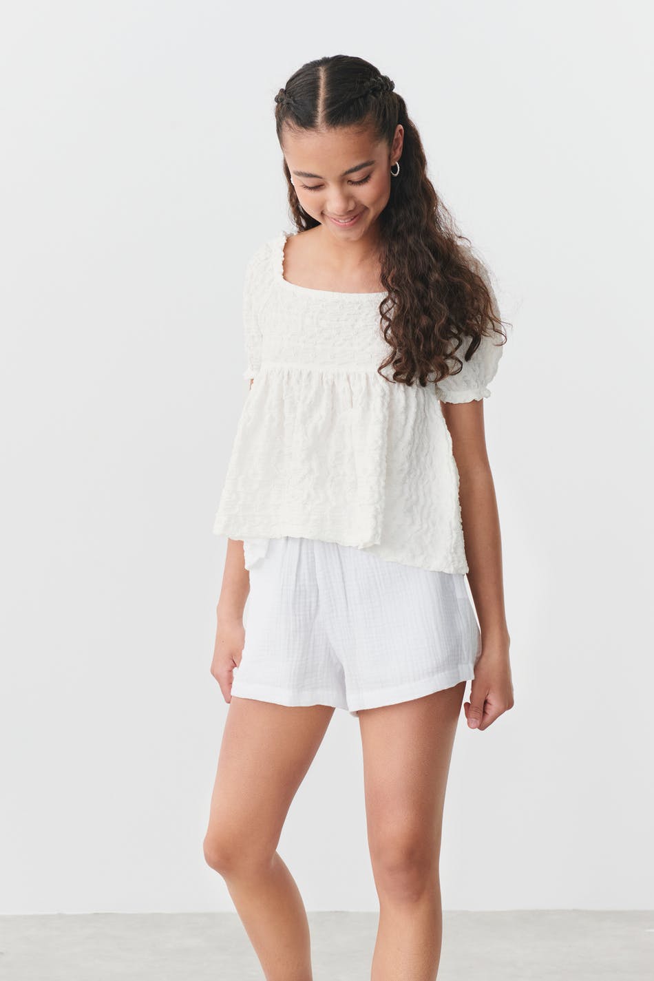 Gina Tricot - Y bubble blouse - young-tops - White - 146/152 - Female