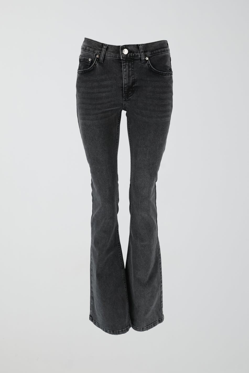 Läs mer om Gina Tricot - Low waist tall bootcut jeans - flare & wide jeans - Grey - 34 - Female