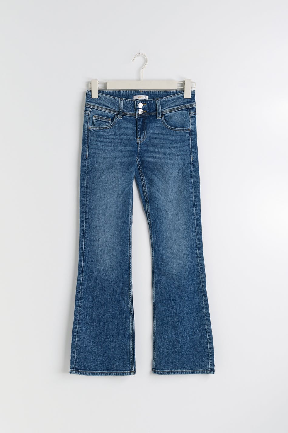 Gina Tricot - Flare pocket jeans tall - bootcut- Blue - 134 - Female